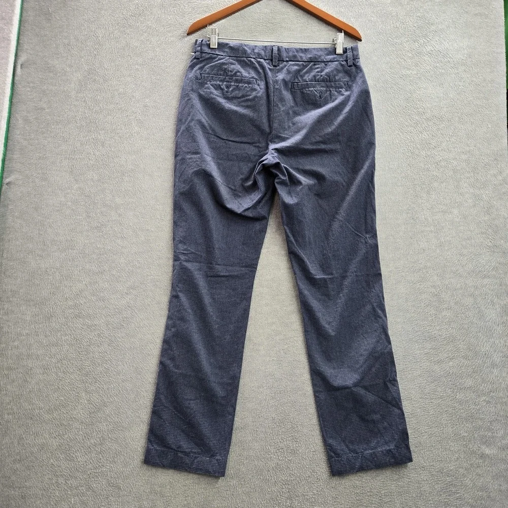 Banana Republic Men Pants 31X30 Blue Check Chino Aiden‎ Fit Button Slim
